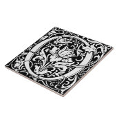 ウィリアム・モリスモノグラムのアールヌーボー手紙O タイル (側面)