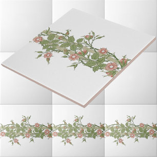 ウィリアム・モリスランブラーフローラフリーズパターン タイル