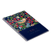 ウィリアム・モリスリリーアールヌーボーフローラルパターンなし ノートブック (右側)