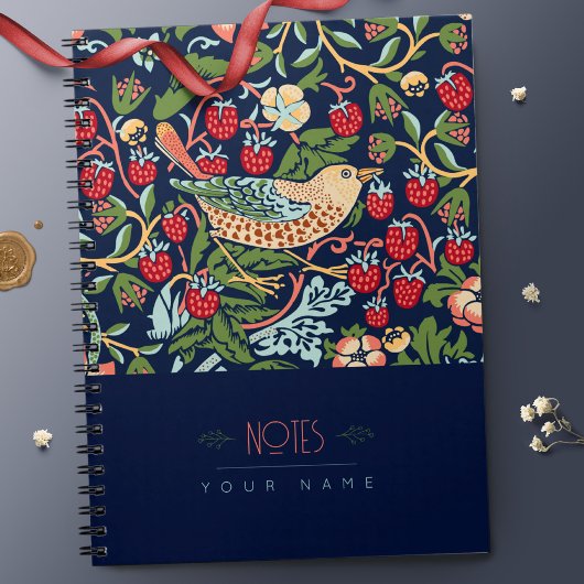 ウィリアム・モリスリリーアールヌーボーフローラルパターンなし ノートブック