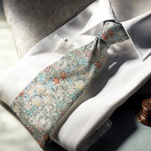 ウィリアム・モリスリリーアールヌーボーフローラルパターン ネクタイ