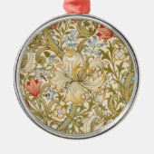 ウィリアム・モリスリリーアールヌーボーフローラルパターン メタルオーナメント (正面)