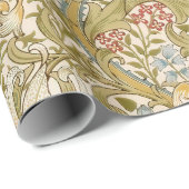 ウィリアム・モリスリリーアールヌーボーフローラルパターン ラッピングペーパー (ロールコーナー)