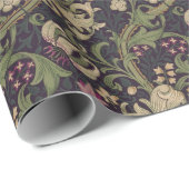 ウィリアム・モリスリリーアールヌーボーフローラルパターン ラッピングペーパー (ロールコーナー)