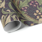 ウィリアム・モリスリリーアールヌーボーフローラルパターン ラッピングペーパー (ロールコーナー)