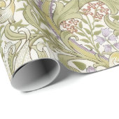 ウィリアム・モリスリリーアールヌーボーフローラルパターン ラッピングペーパー (ロールコーナー)