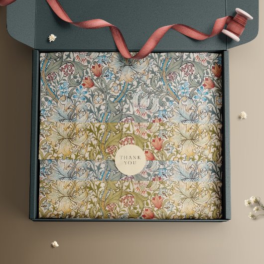 ウィリアム・モリスリリーアールヌーボーフローラ ラッピングペーパーシート