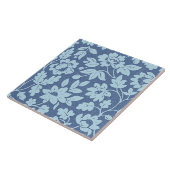 ウィリアム・モリスヴィンテージの青い花 タイル (側面)