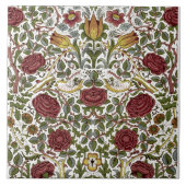 ウィリアム・モリスヴィンテージバラ&バードパターン タイル (正面)