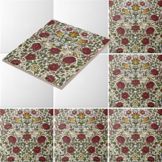 ウィリアム・モリスヴィンテージバラ&バードパターン タイル