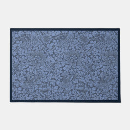 ウィリアム・モリスヴィンテージパターン鳥とアネモン ドアマット