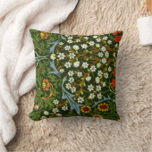 ウィリアム・モリスヴィンテージパターン、ブラックソーン、 クッション (ブランケット)