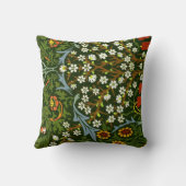 ウィリアム・モリスヴィンテージパターン、ブラックソーン、 クッション (裏面)