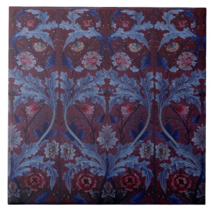 ウィリアム・モリスヴィンテージフローラ繊維刺繍 タイル