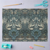 ウィリアム・モリスヴィンテージ孔雀とドラゴンパターン 薄葉紙 (クラフト)