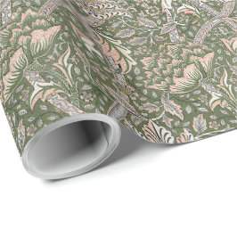 ウィリアム・モリスヴィンテージ枯れ花の葉 ラッピングペーパー