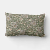 ウィリアム・モリスヴィンテージ枯れ花の葉 ランバークッション (裏面)