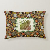 ウィリアム・モリスヴィンテージ秋枕ネコ付き アクセントクッション (正面)