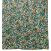 ウィリアム・モリスヴィンテージ美しいフローラルパターン シャワーカーテン (正面)