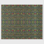 ウィリアム・モリスヴィンテージ花花柄 ラッピングペーパー (フラット)