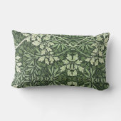 ウィリアム・モリスヴィンテージ葉の色合いオブグリーン ランバークッション (裏面)