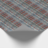 ウィリアム・モリスヴィンテージ赤い花花柄 ラッピングペーパー (角)