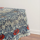 ウィリアム・モリスヴィンテージ赤フローラルパターン テーブルクロス (インサイチュ)