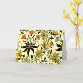 ウィリアム・モリスヴィンテージ・セラディーンの カード (黄色い花)