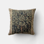 ウィリアム・モリスヴィンテージ・ツリー&バード。 クッション (裏面)