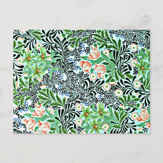 ウィリアム・モリスヴィンテージ・バウワーのパターン ポストカード (正面)