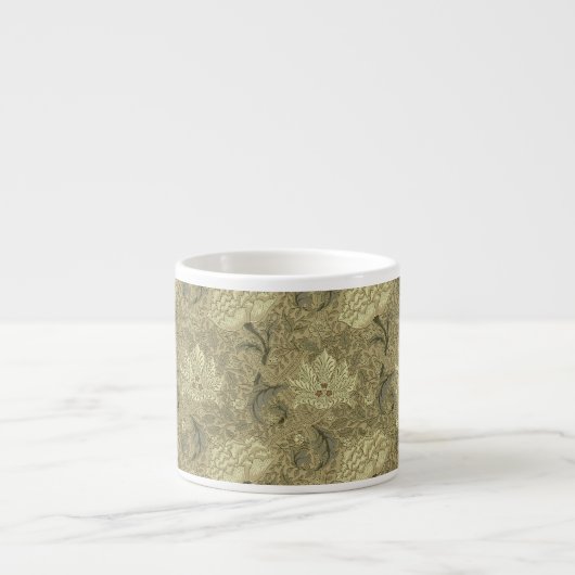 ウィリアム・モリス壁紙パターン エスプレッソカップ (正面)