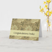 ウィリアム・モリス壁紙パターン カード (黄色い花)