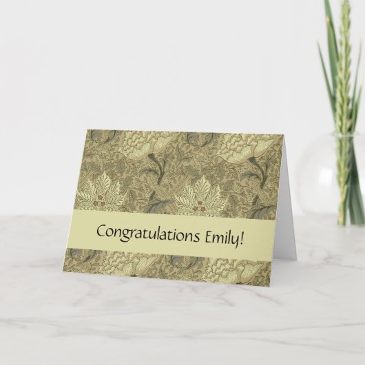 ウィリアム・モリス壁紙パターン カード (正面)