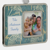 ウィリアム・モリス壁紙パターン シルバープレートフレームオーナメント (右)