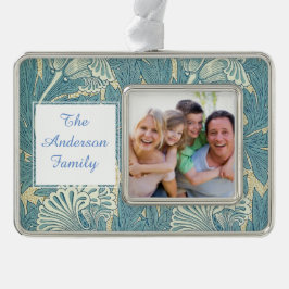 ウィリアム・モリス壁紙パターン シルバープレートフレームオーナメント