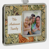 ウィリアム・モリス壁紙パターン シルバープレートフレームオーナメント (右)