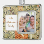 ウィリアム・モリス壁紙パターン シルバープレートフレームオーナメント (左)