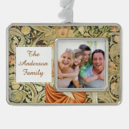 ウィリアム・モリス壁紙パターン シルバープレートフレームオーナメント