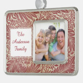 ウィリアム・モリス壁紙パターン シルバープレートフレームオーナメント (左)