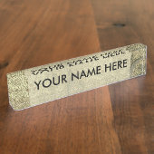 ウィリアム・モリス壁紙パターン デスクネームプレート (側面)