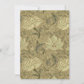 ウィリアム・モリス壁紙パターン 招待状 (裏面)