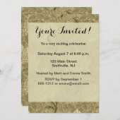 ウィリアム・モリス壁紙パターン 招待状 (正面/裏面)