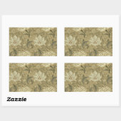 ウィリアム・モリス壁紙パターン 長方形シール (シート)