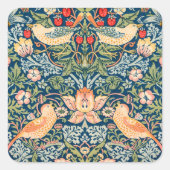 ウィリアム・モリス封筒用シール「イチゴ泥棒」 スクエアシール (正面)