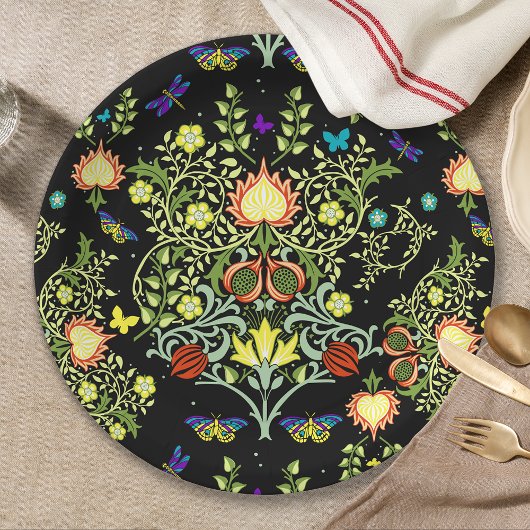 ウィリアム・モリス工芸品パターン ペーパープレート