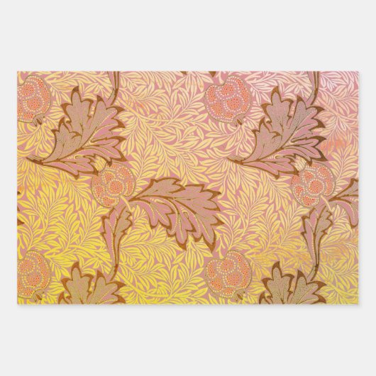 ウィリアム・モリス平板セット包装紙 ラッピングペーパーシート (正面3)