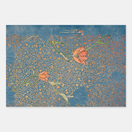 ウィリアム・モリス平板包装紙 ラッピングペーパーシート (正面)