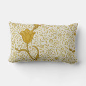 ウィリアム・モリス庭のチューリップのクッション ランバークッション (裏面)