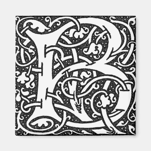 ウィリアム・モリス文字B – マグネット (正面)