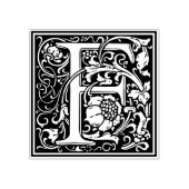 ウィリアム・モリス文字F ラバースタンプ (インプリント)